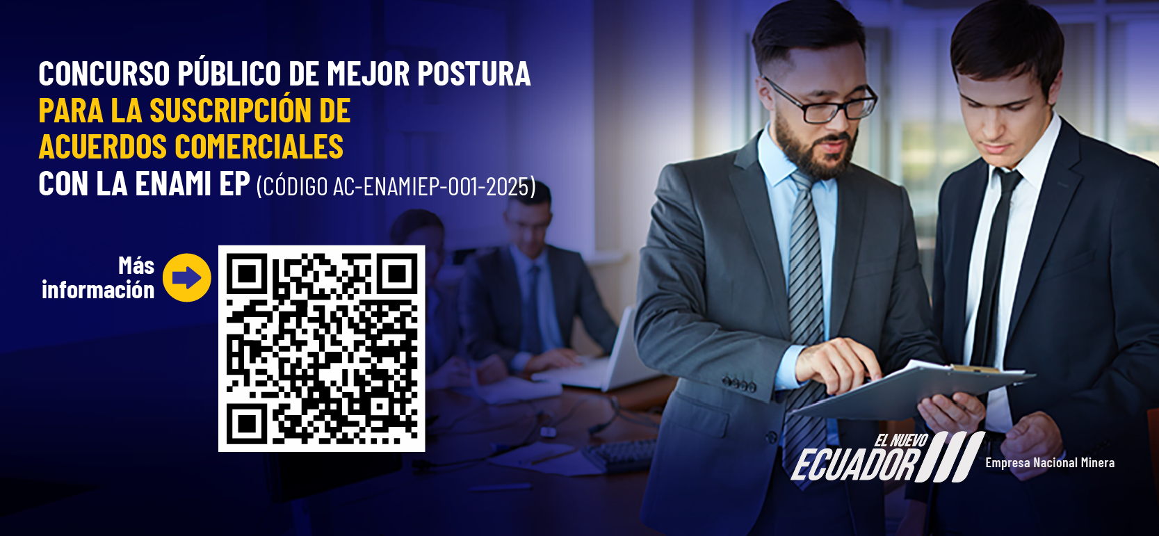ENAMI EP ANUNCIA CONCURSO PÚBLICO PARA IMPULSAR NUEVOS PROYECTOS MINEROS EN ECUADOR